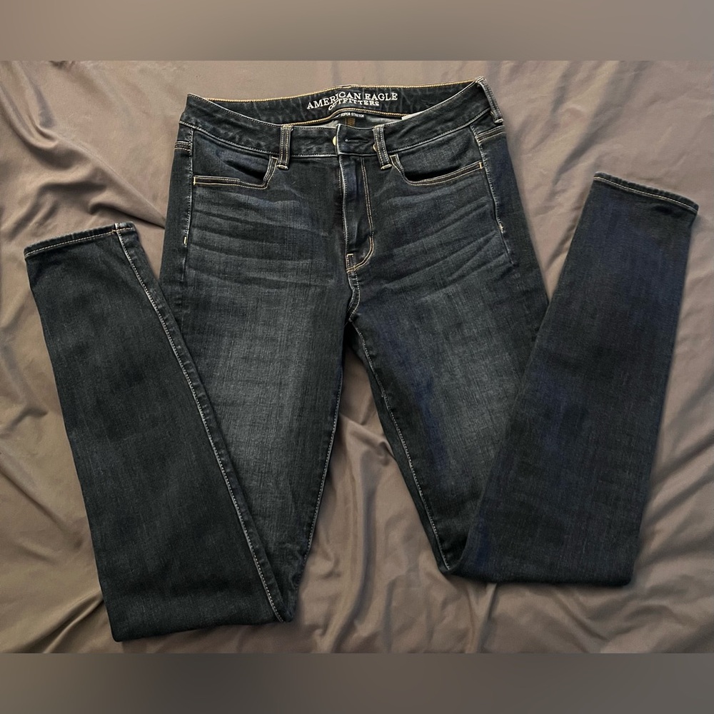 New Without Tags - American Eagle Outfitters Women's Dark Blue Jeans